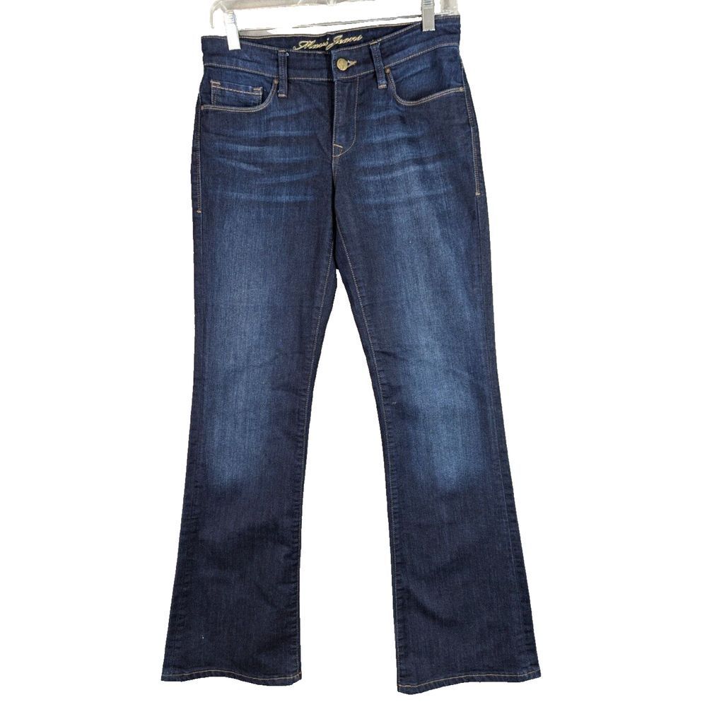 Mavi Jeans Molly Women's Blue Denim Mid-Rise Boot Cut Stretch Dark Wash Sz 28/32